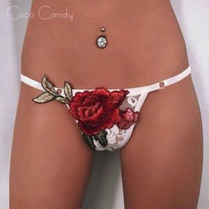 🆕Brazilian Lace White Floral Panty